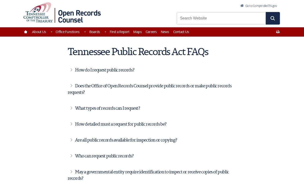 Tennessee public records rules for Fentress County arrest requests